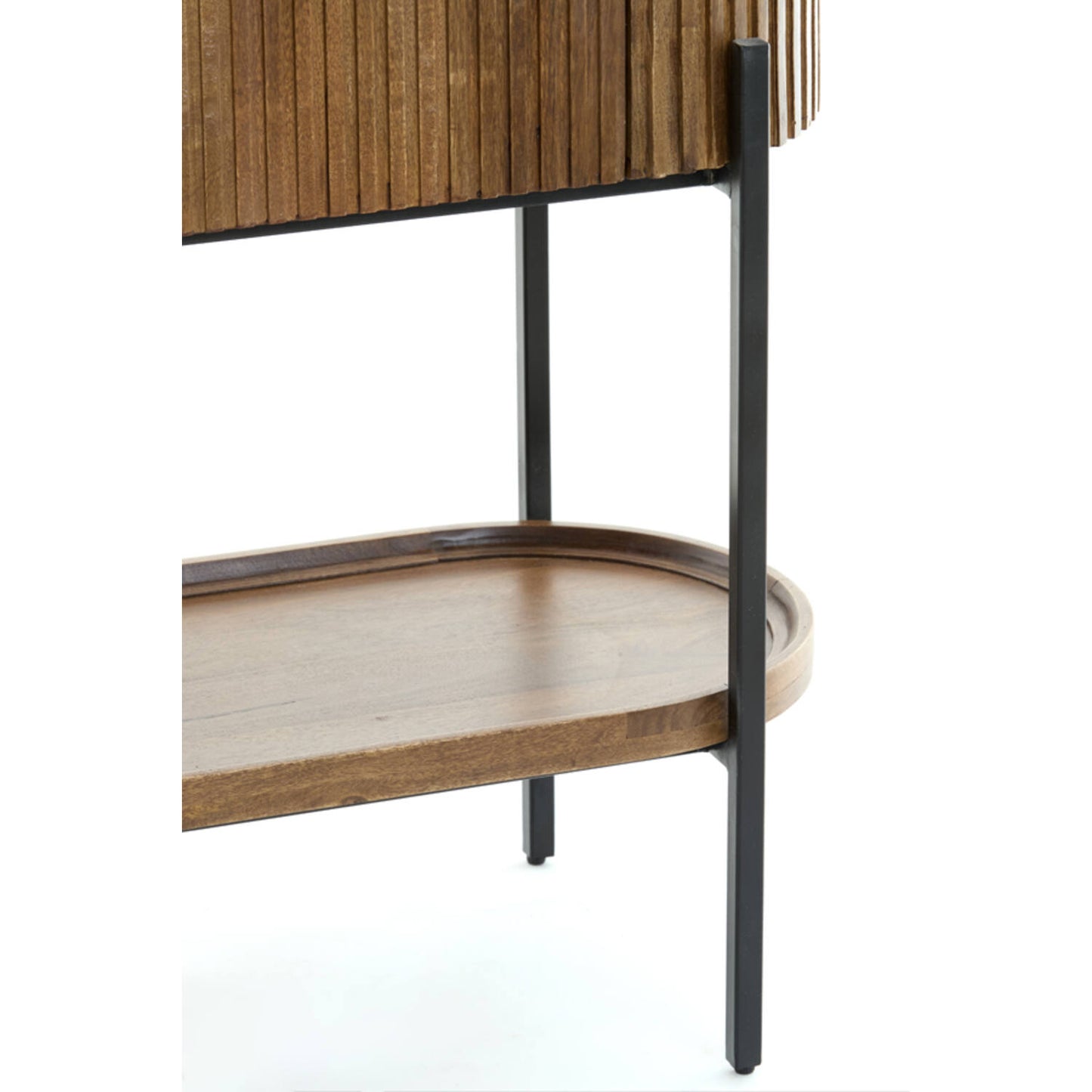 Dumosi Tall Wooden Cabinet - Dark Brown