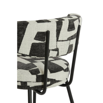 Harvie Cream & Black Dining Chair