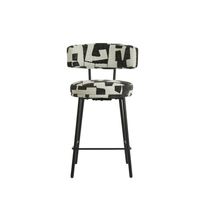 Harvie Cream & Black Bar Stool
