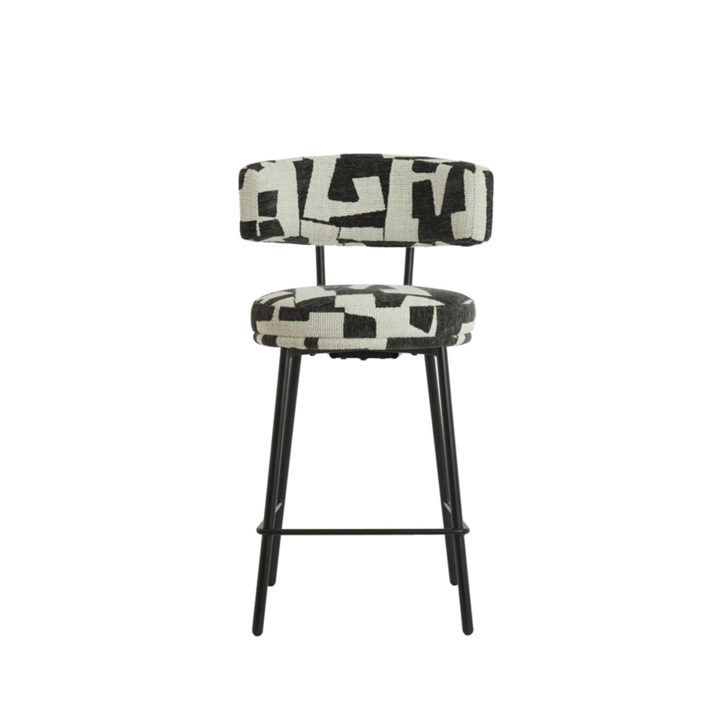Harvie Cream & Black Bar Stool