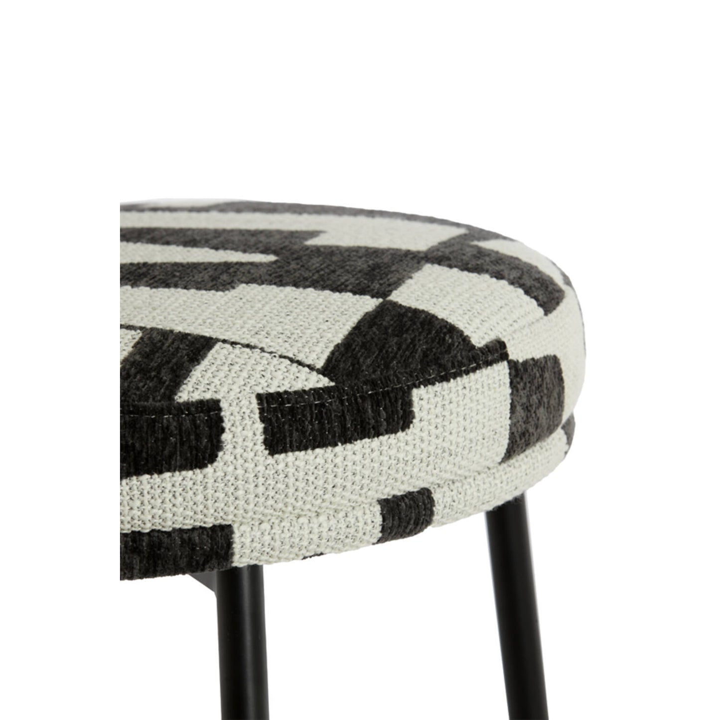 Harvie Cream & Black Bar Stool