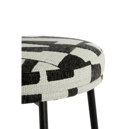 Harvie Cream & Black Bar Stool