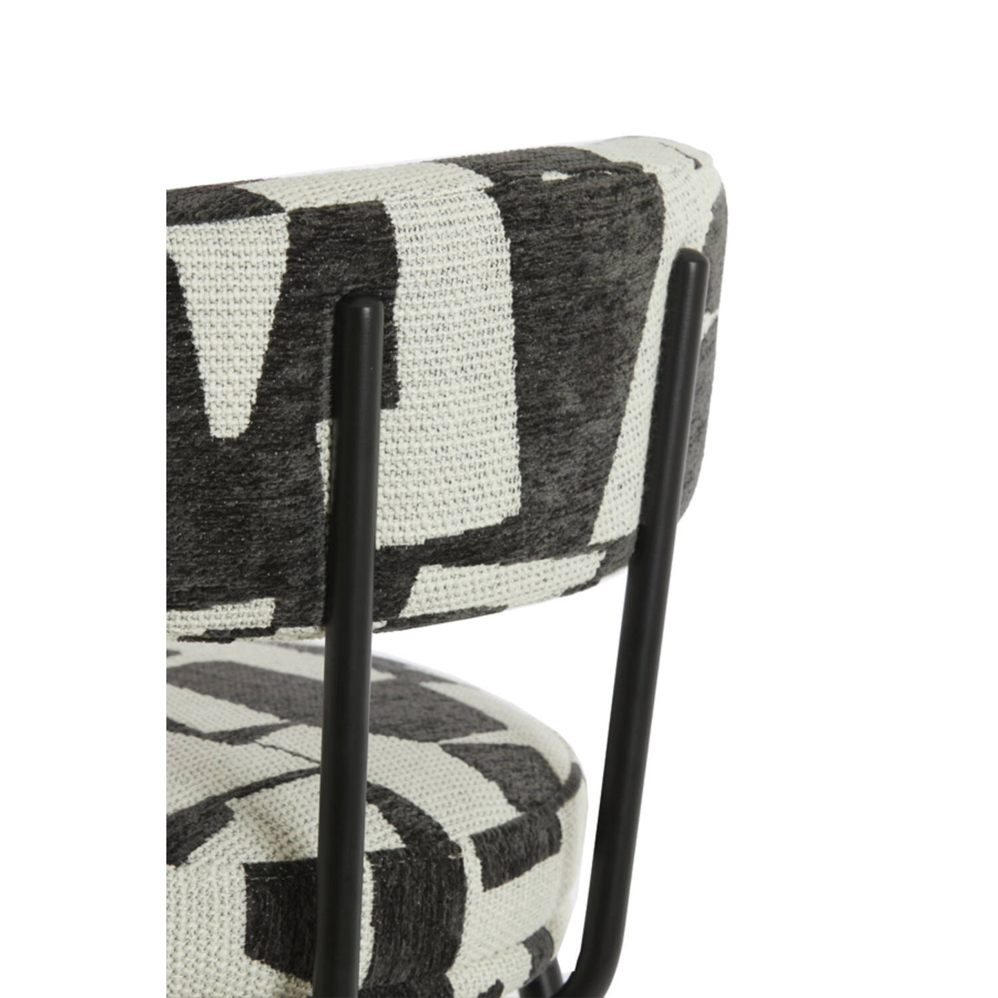 Harvie Cream & Black Bar Stool