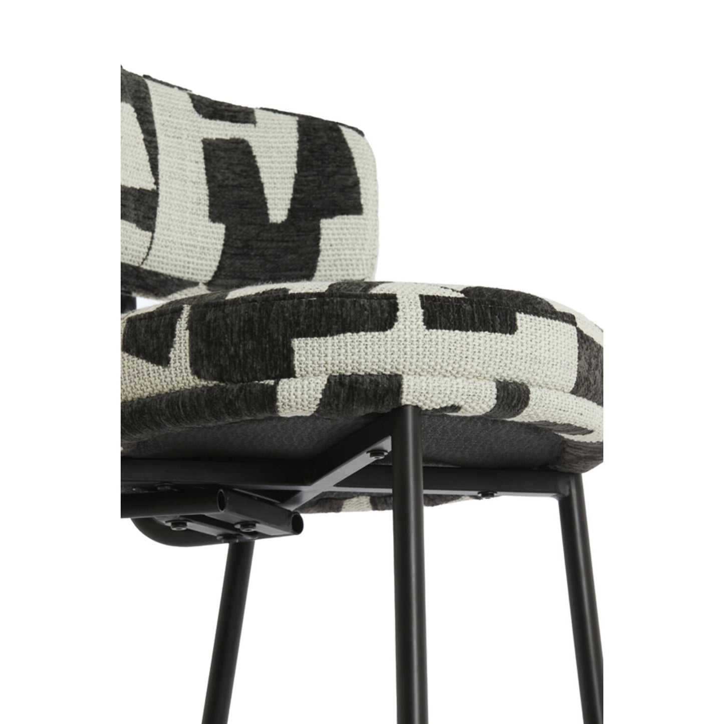 Harvie Cream & Black Bar Stool