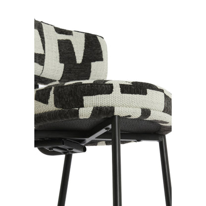 Harvie Cream & Black Bar Stool