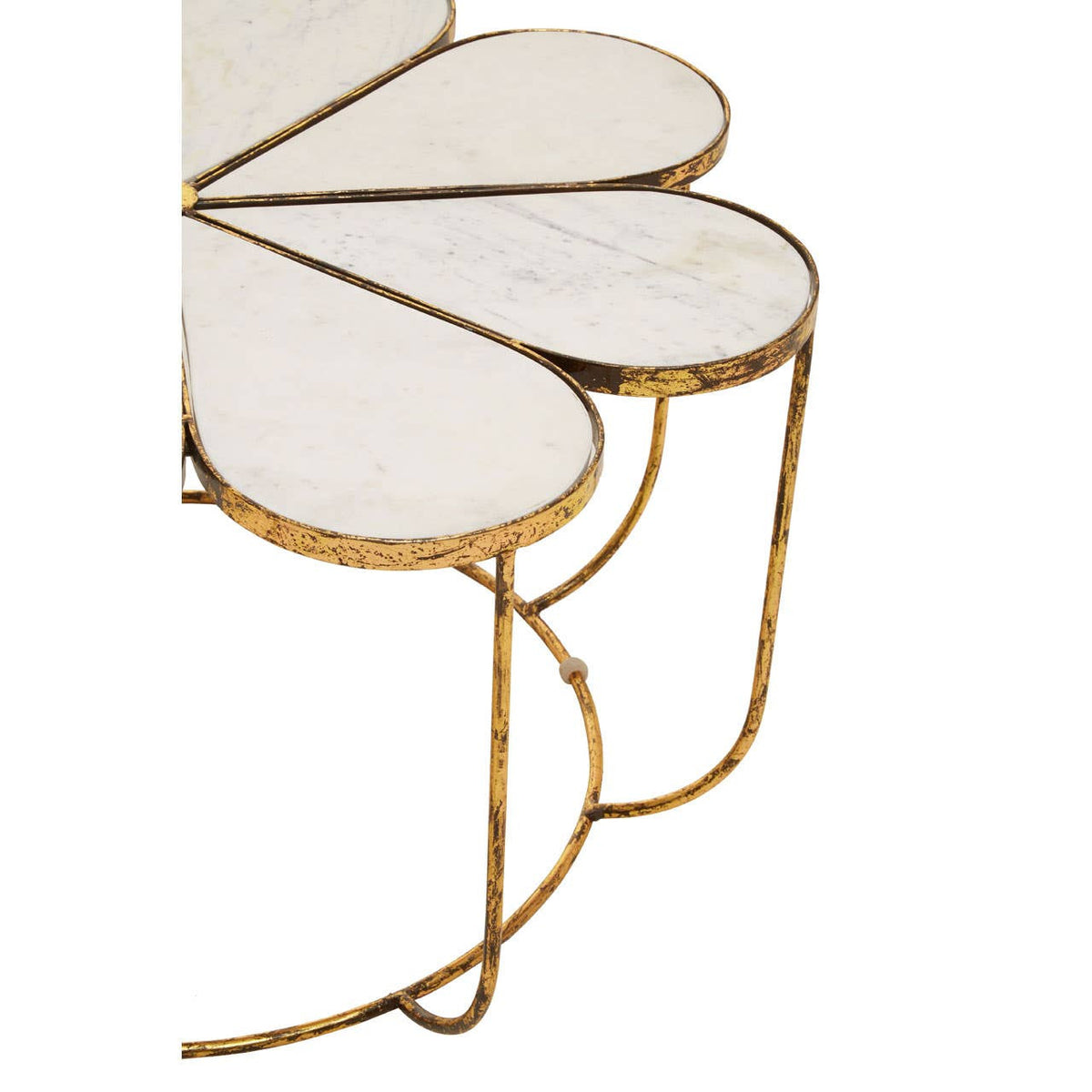 Rabia Petal Coffee Table With Marble Top — view 3