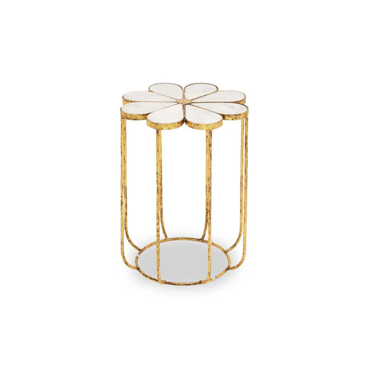 Rabia Petal Side Table With Marble Top — view 1