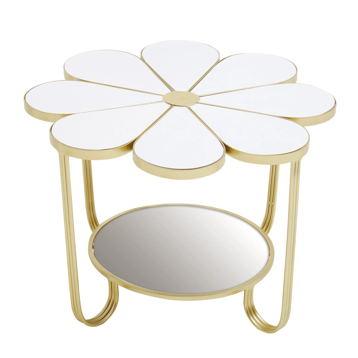 Jodie White Top Petal Shape Coffee Table — view 1