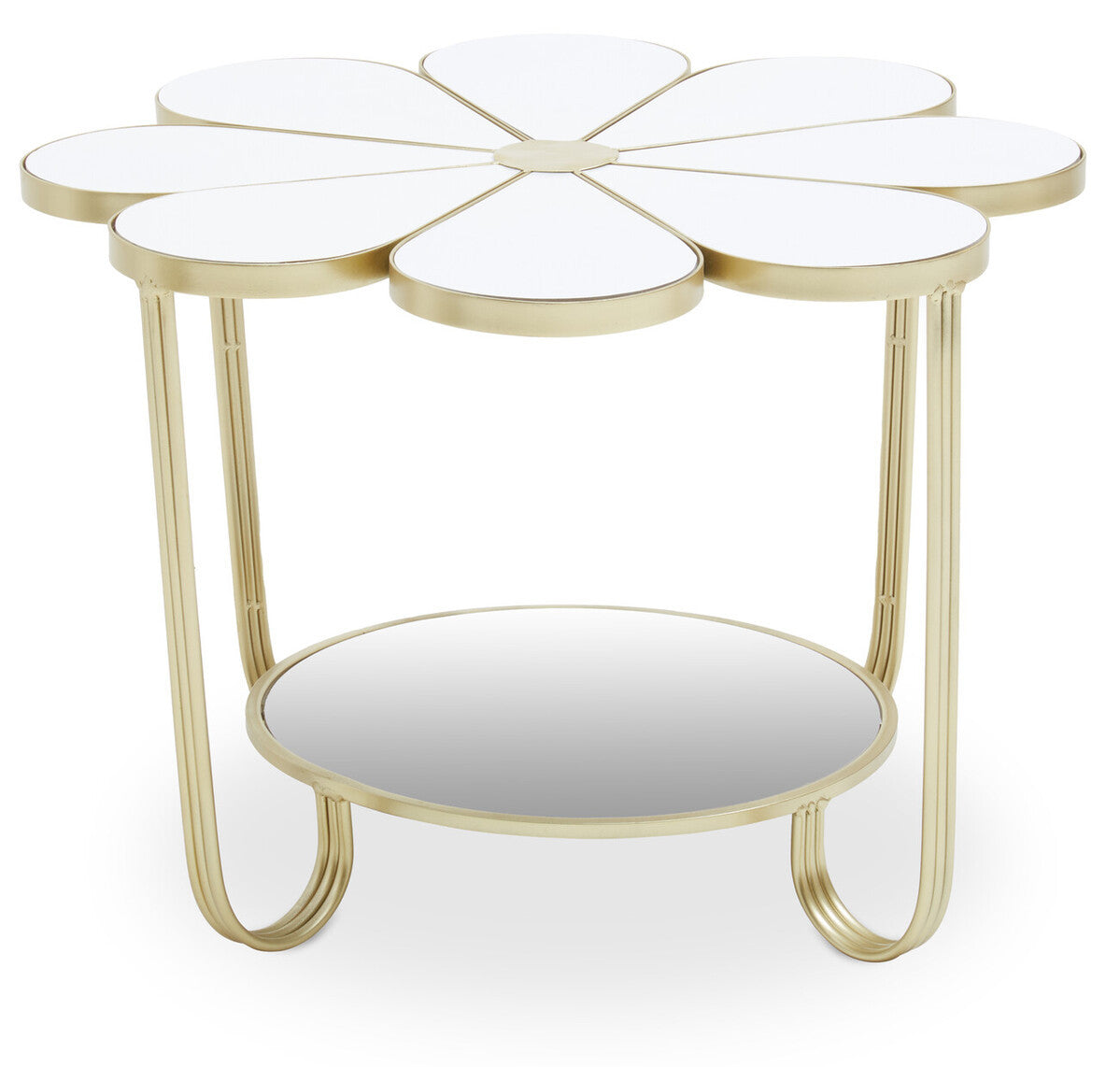 Jodie White Top Petal Shape Coffee Table — view 2