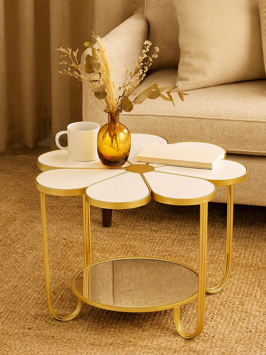 Jodie White Top Petal Shape Coffee Table — view 12