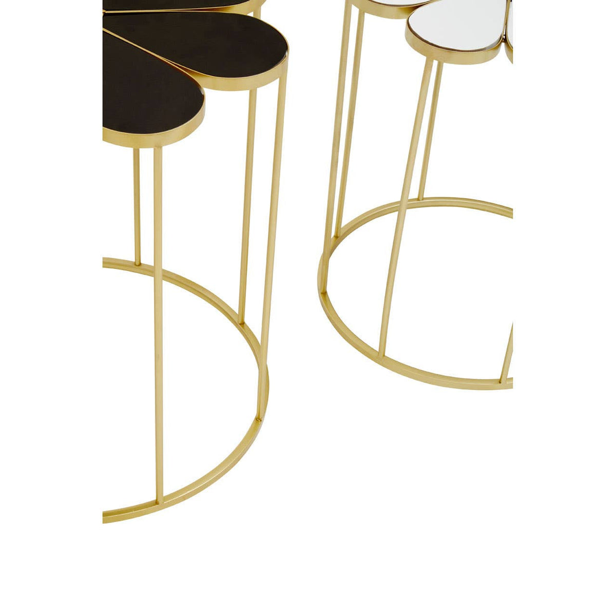 Jodie Set Of Two Black And White Petal Side Tables — view 6