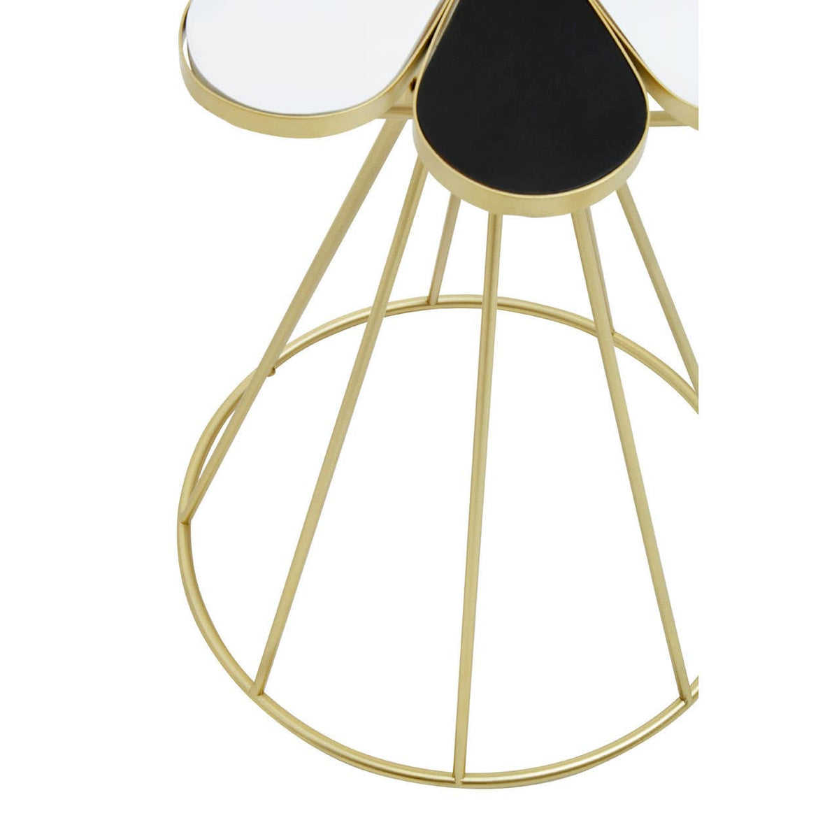 Jodie Black And White Petal End Table — view 4