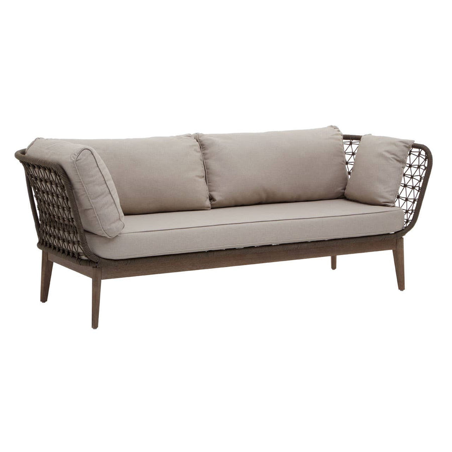 Opus Three Seat Bronze and Charcoal Sofa