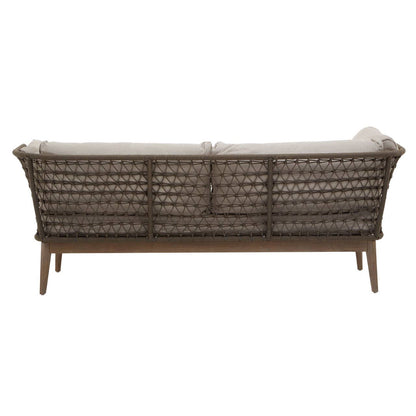 Opus Three Seat Bronze and Charcoal Sofa