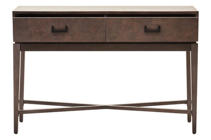 Dimaro Antique Grey Two Drawer Console Table – image 3