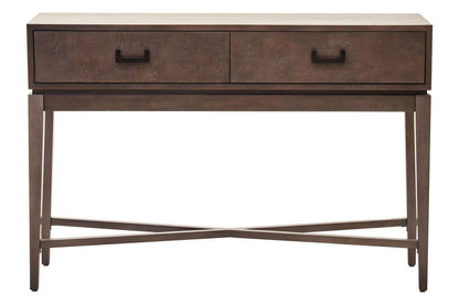 Dimaro Antique Grey Two Drawer Console Table – image 1