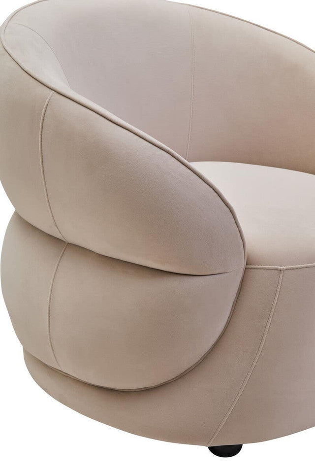Darla Stone Velvet Curved Chair