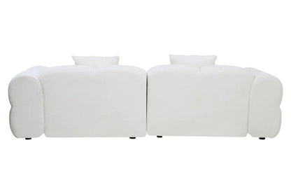 Anglet Cream Textured Fabric Large 3 Seater Sofa