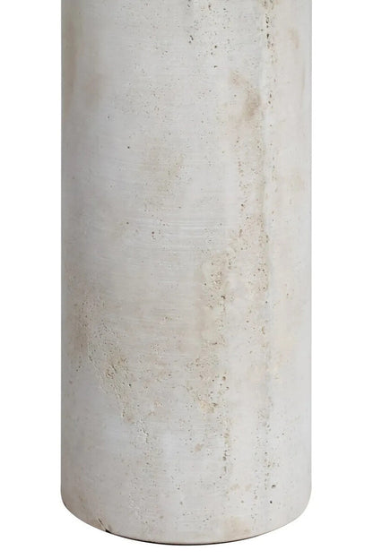 Mahon Travertine Column Base Side Table with Metal Top – image 7