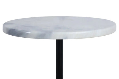 Merida White Marble Round Side Table – image 4