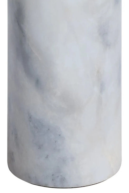 Merida White Marble Round Side Table – image 7