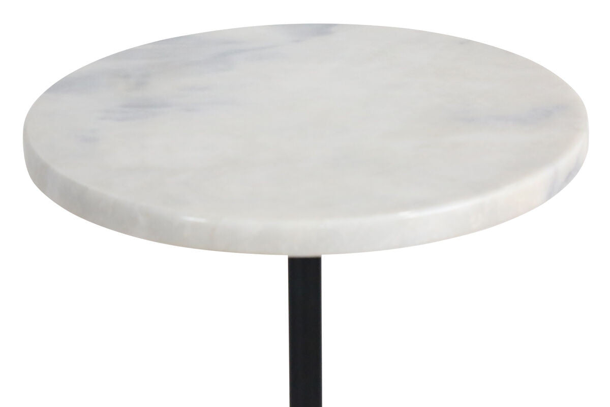 Merida White Marble Round Side Table – image 8