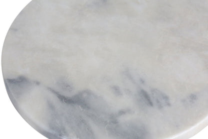 Merida White Marble Round Side Table – image 9