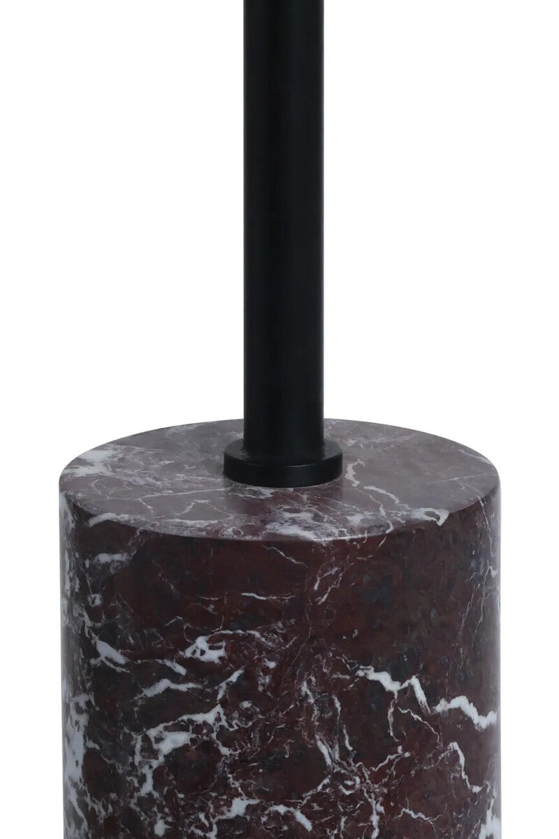 Merida red marble round side table – product image 5