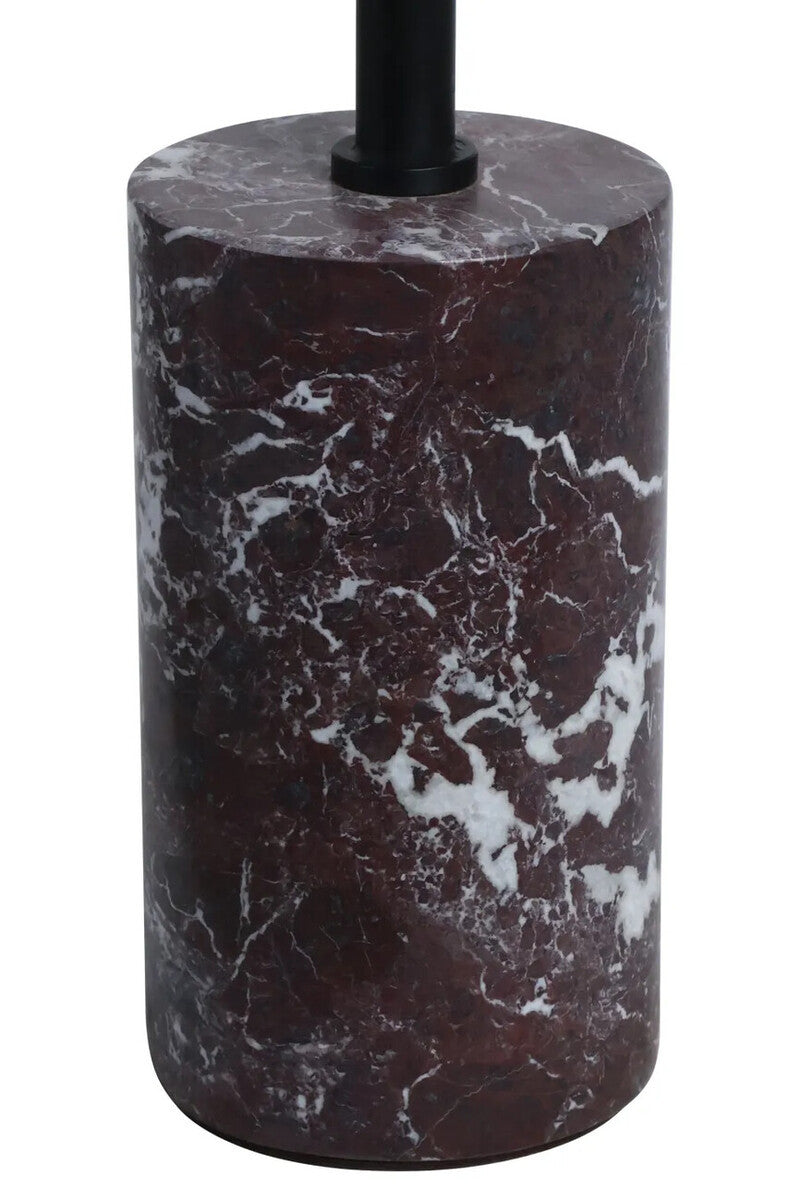 Merida red marble round side table – product image 6