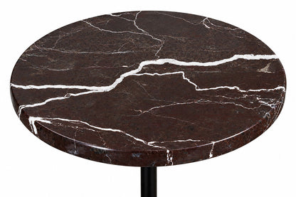 Merida red marble round side table – product image 8