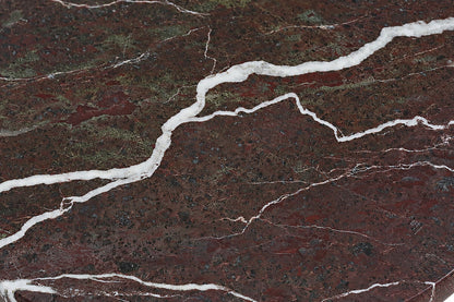 Merida red marble round side table – product image 10