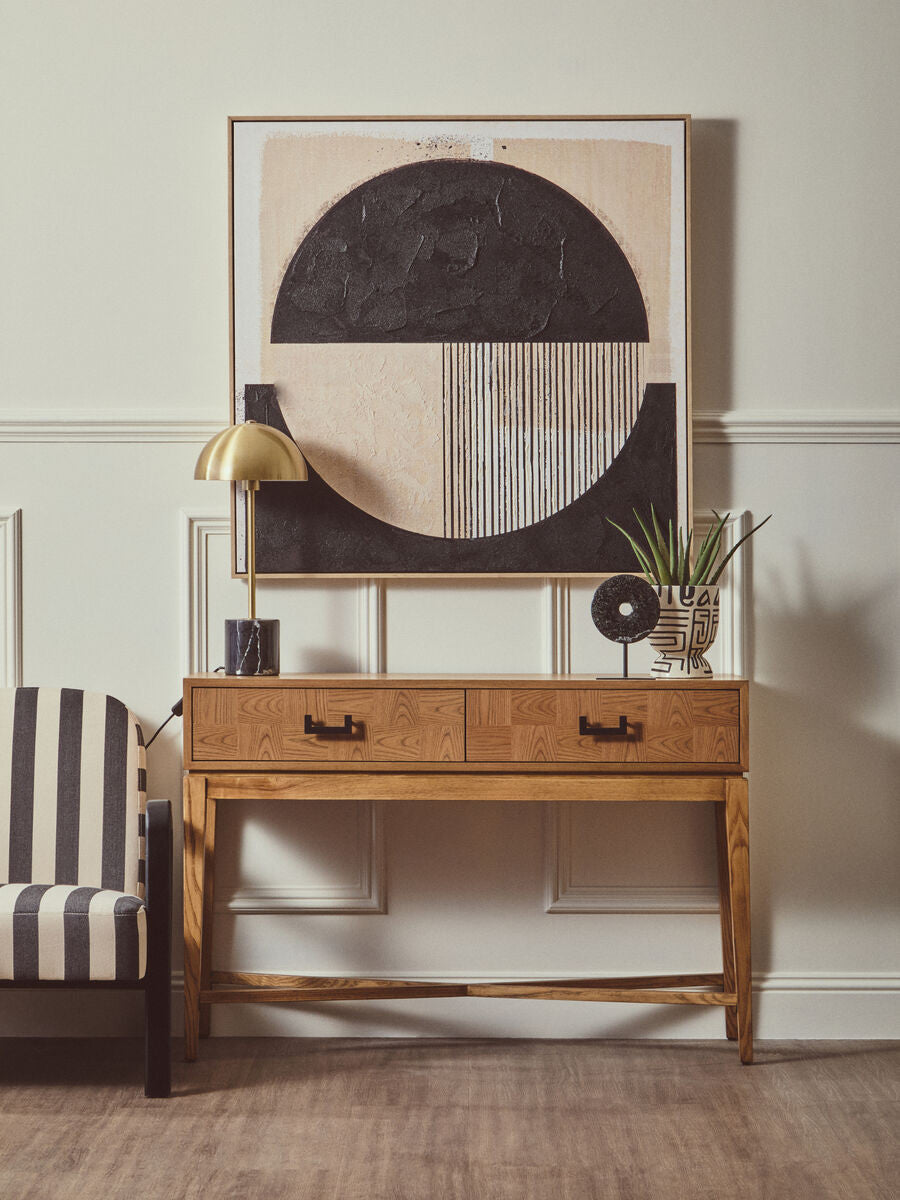 Dimaro Natural Two Drawer Console Table – image 7
