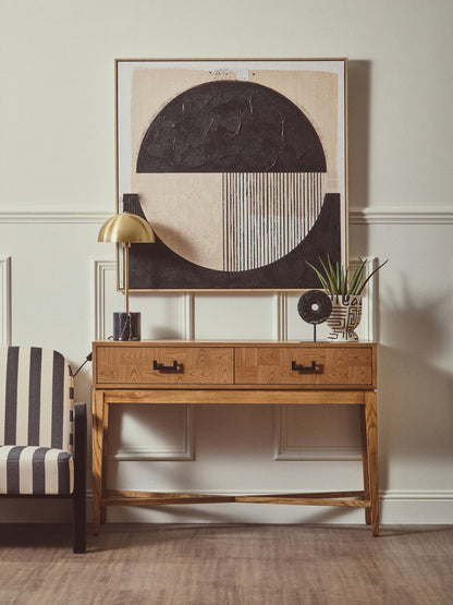 Dimaro Natural Two Drawer Console Table – image 7
