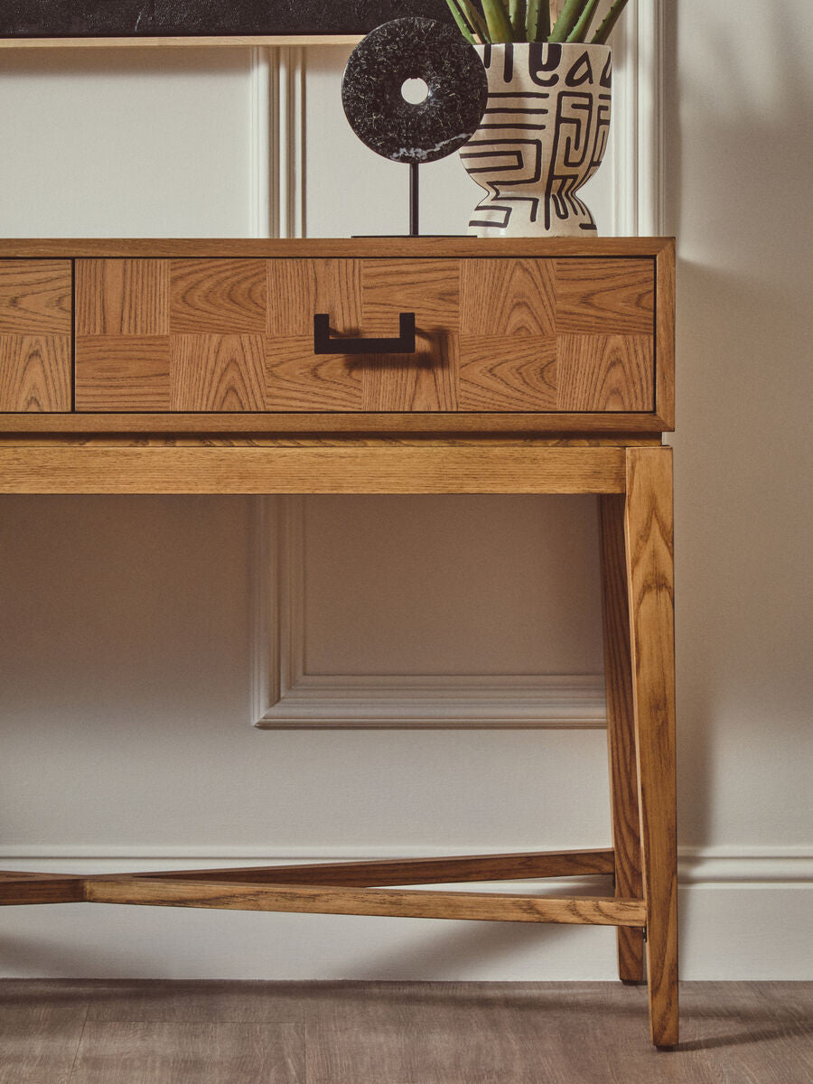 Dimaro Natural Two Drawer Console Table – image 8