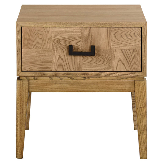 Dimaro Natural One Drawer Side Table – image 1