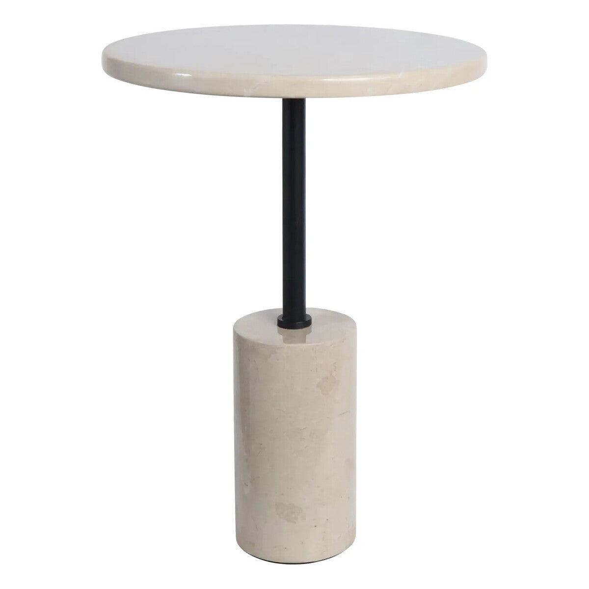 Merida Cream Marble Round Side Table – image 2
