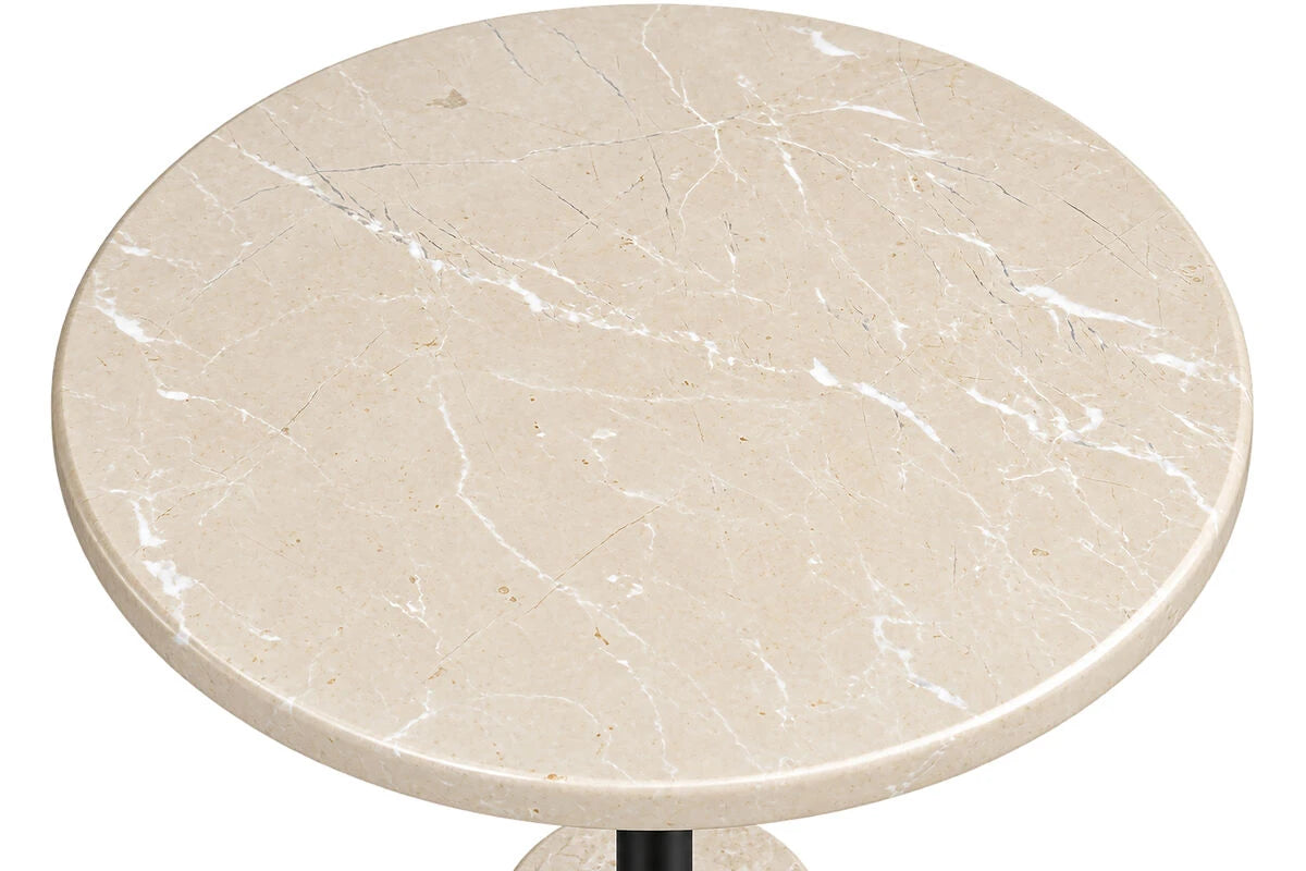 Merida Cream Marble Round Side Table – image 7