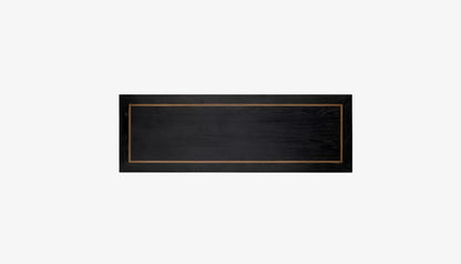 Hunter Console Table in Black Rustic Oak & Brushed Gold