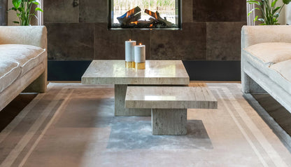 La Cantera Set of 2 Coffee Tables in Travertine