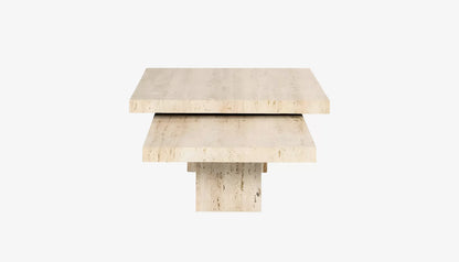 La Cantera Set of 2 Coffee Tables in Travertine