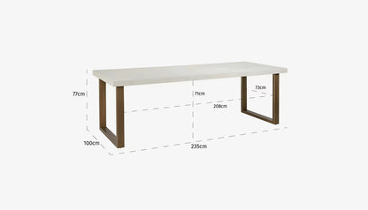 Whitebone 6-8 Seat Rectangular Dining Table
