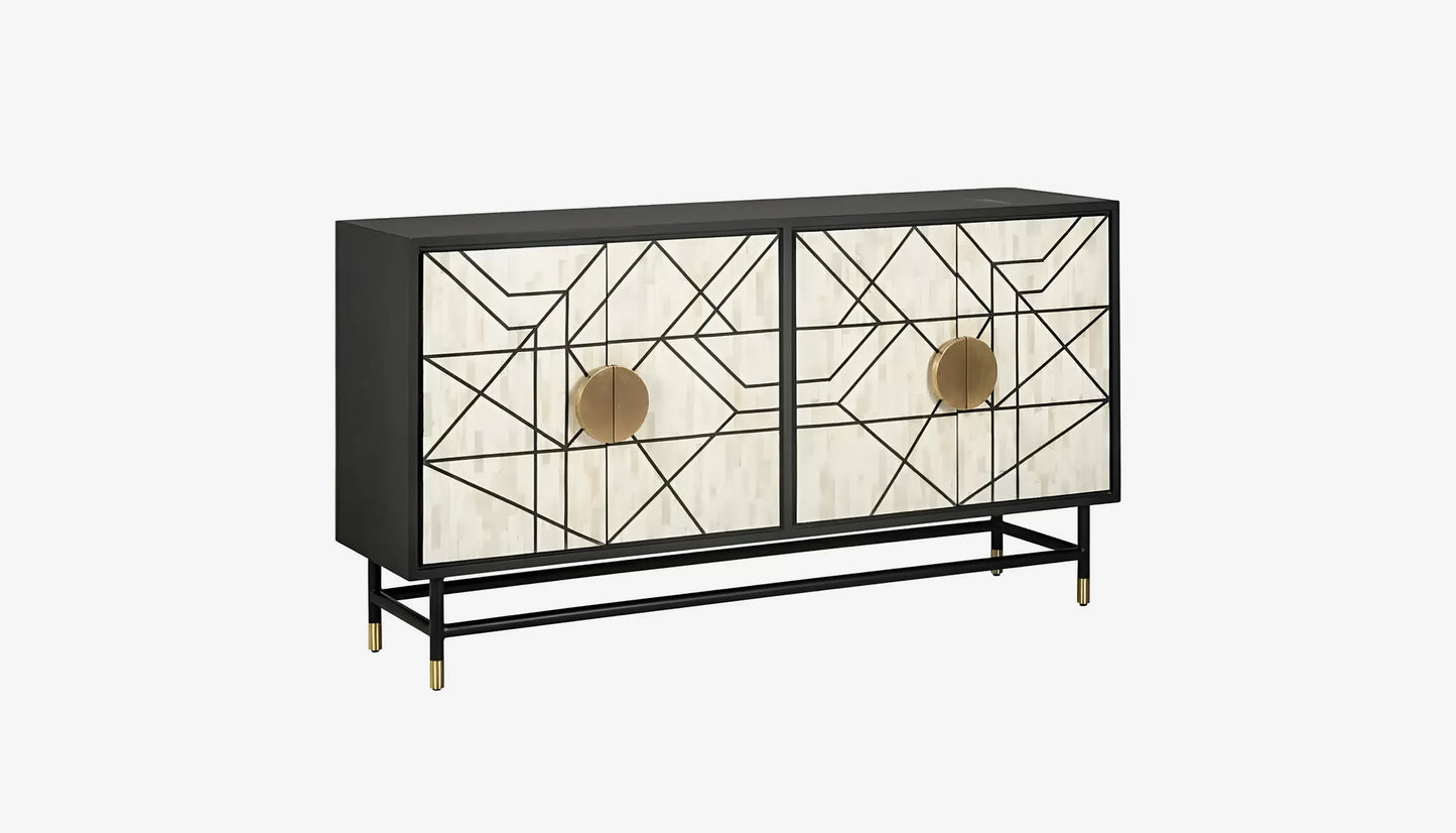Novas Sideboard in Bone Front & Dark Mango Wood