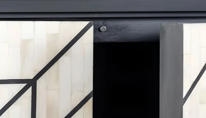 Novas Sideboard in Bone Front & Dark Mango Wood