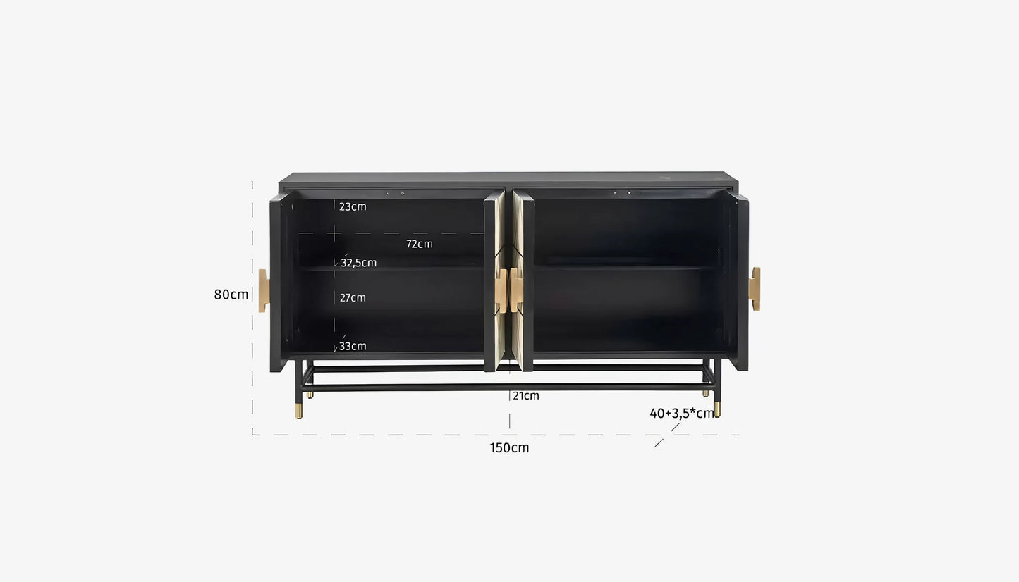 Novas Sideboard in Bone Front & Dark Mango Wood