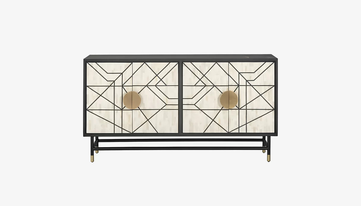 Novas Sideboard in Bone Front & Dark Mango Wood