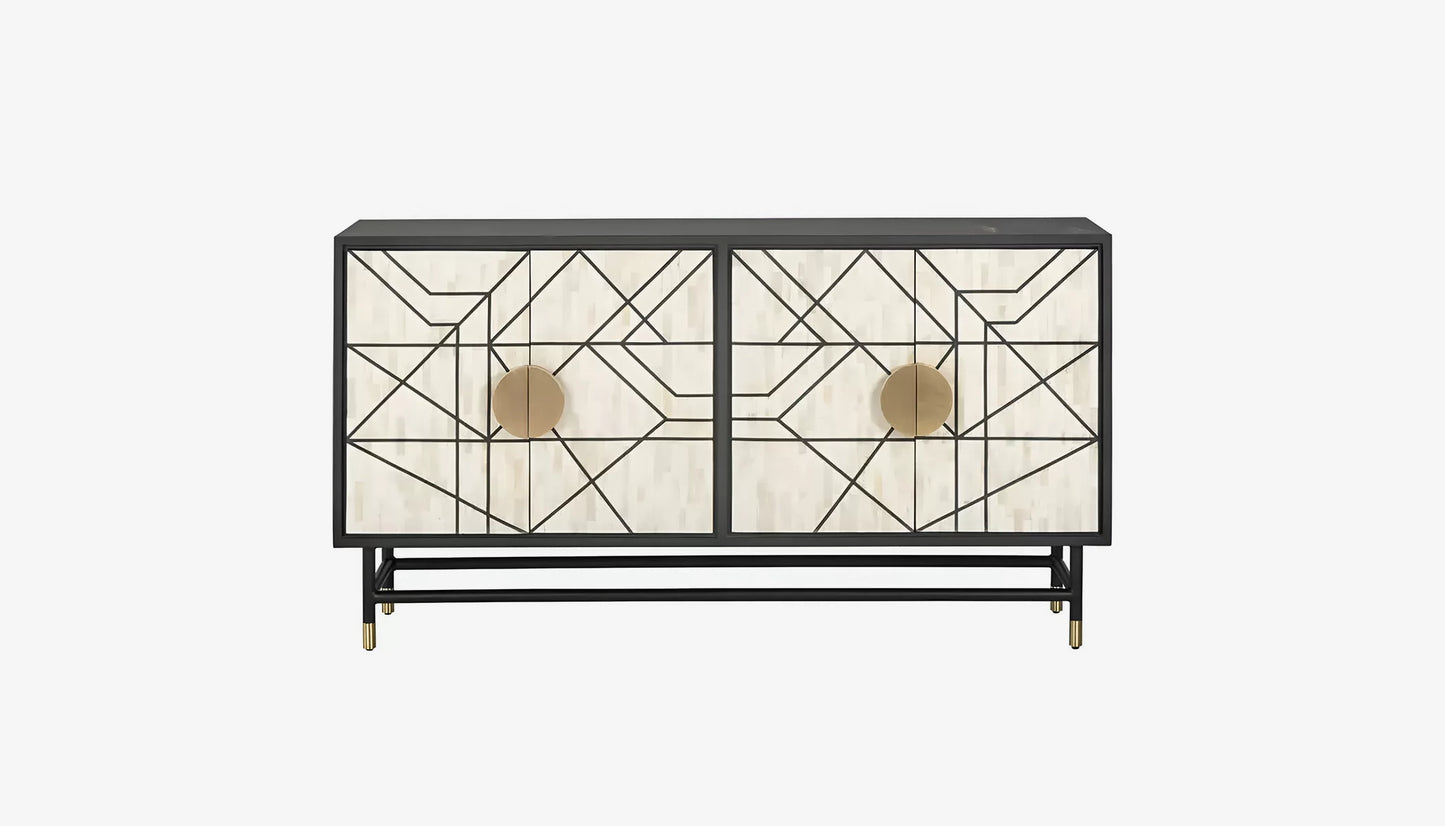 Novas Sideboard in Bone Front & Dark Mango Wood
