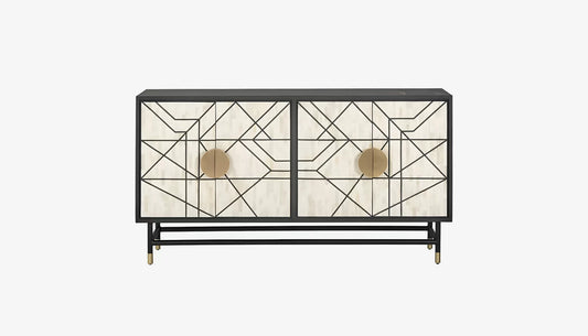 Novas Sideboard in Bone Front & Dark Mango Wood