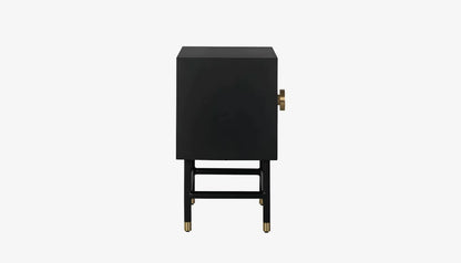 Novas Bedside Table in Bone Front & Dark Mango Wood