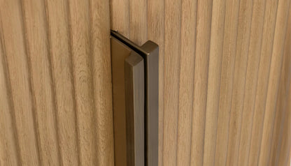 Belfort Large Sideboard in Natural Oak & Brass Finish