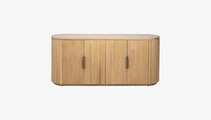 Belfort Large Sideboard in Natural Oak & Brass Finish